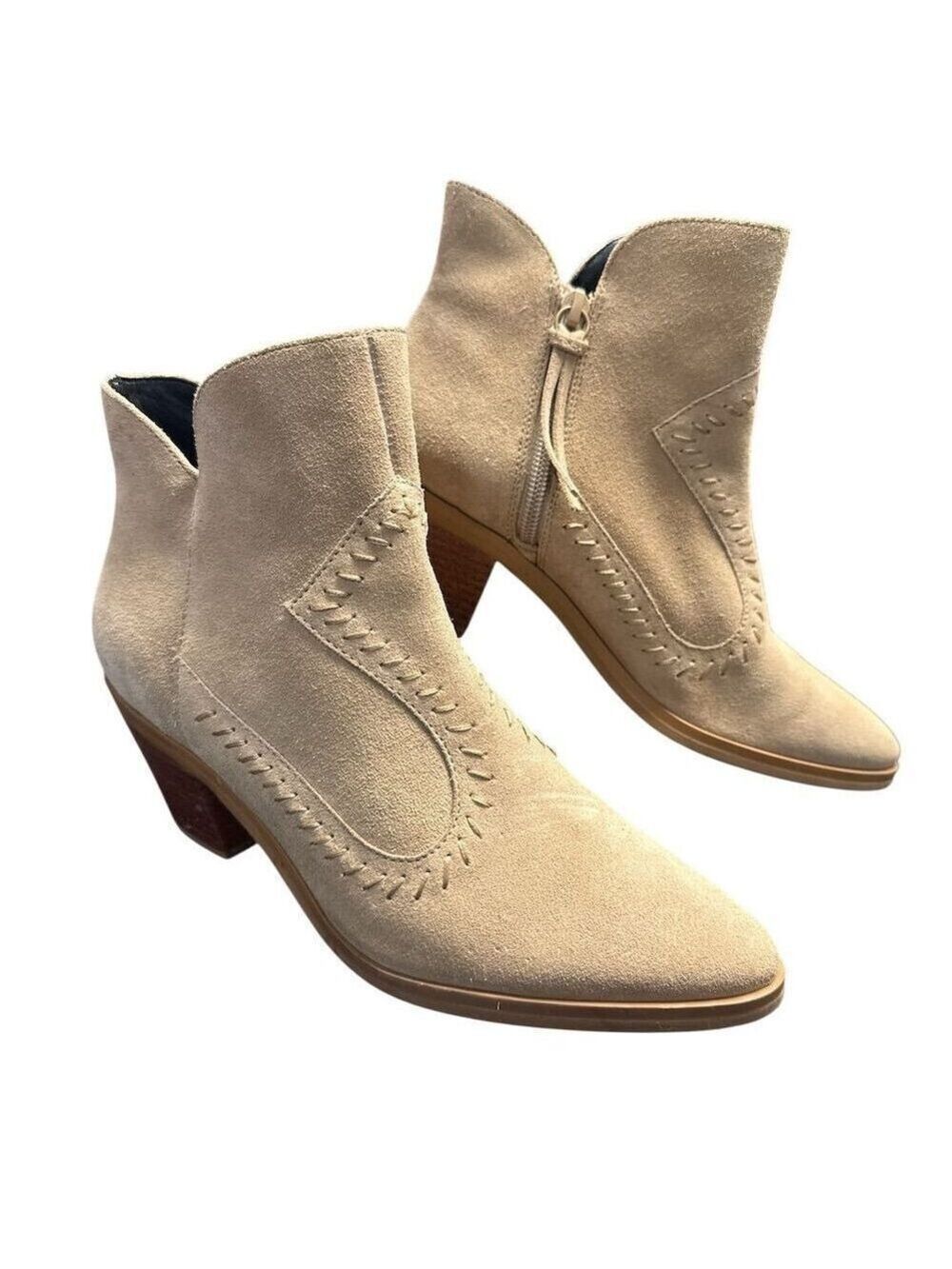 Rebecca Minkoff Beige Suede Ankle Booties Women's Size 6 Casual